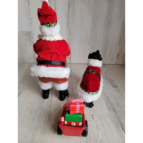 Clothtique possible dreams santa dog Days of Christmas dept 56 6000733 cart set - Picture 6 of 8